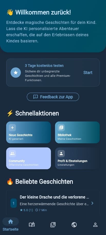 Bajkiki app home screen